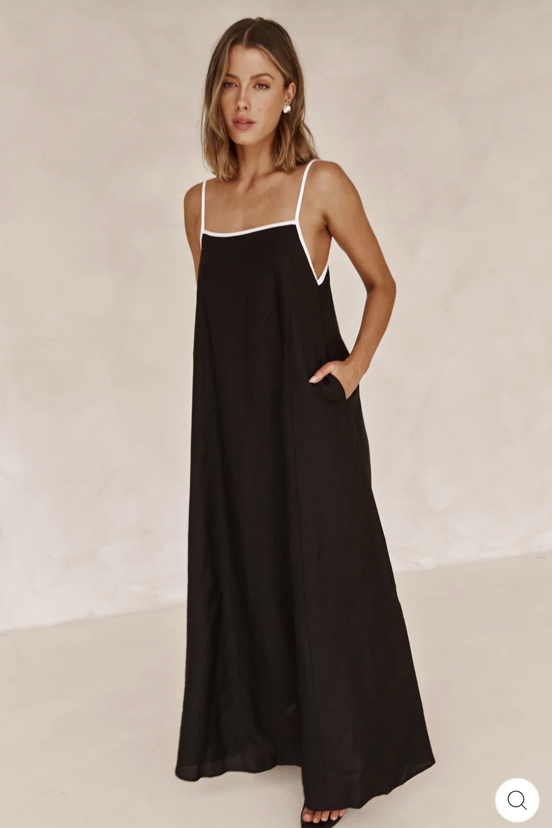 Black & White Cotton Dress | Maxi Dress | Cotton Dress | 100% Organic Cotton-0