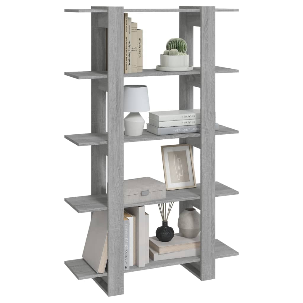 NNEVL Book Cabinet/Room Divider Grey Sonoma 100x30x160 cm-2