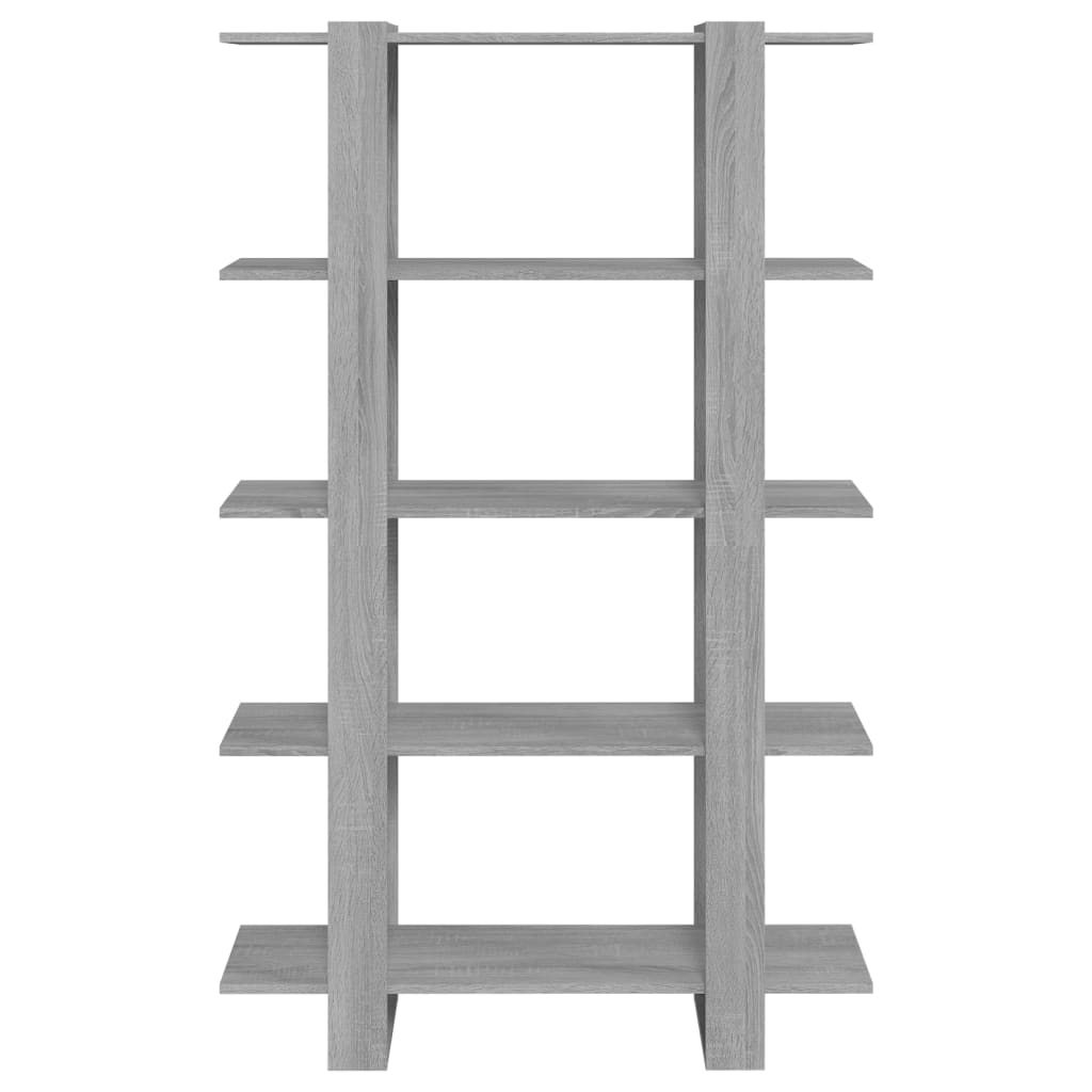 NNEVL Book Cabinet/Room Divider Grey Sonoma 100x30x160 cm-4