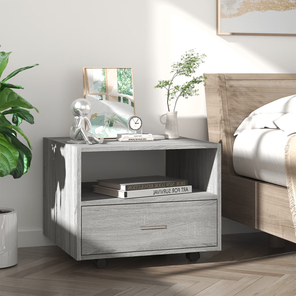 NNEVL Coffee Table Grey Sonoma 55x55x40 cm Engineered Wood-2