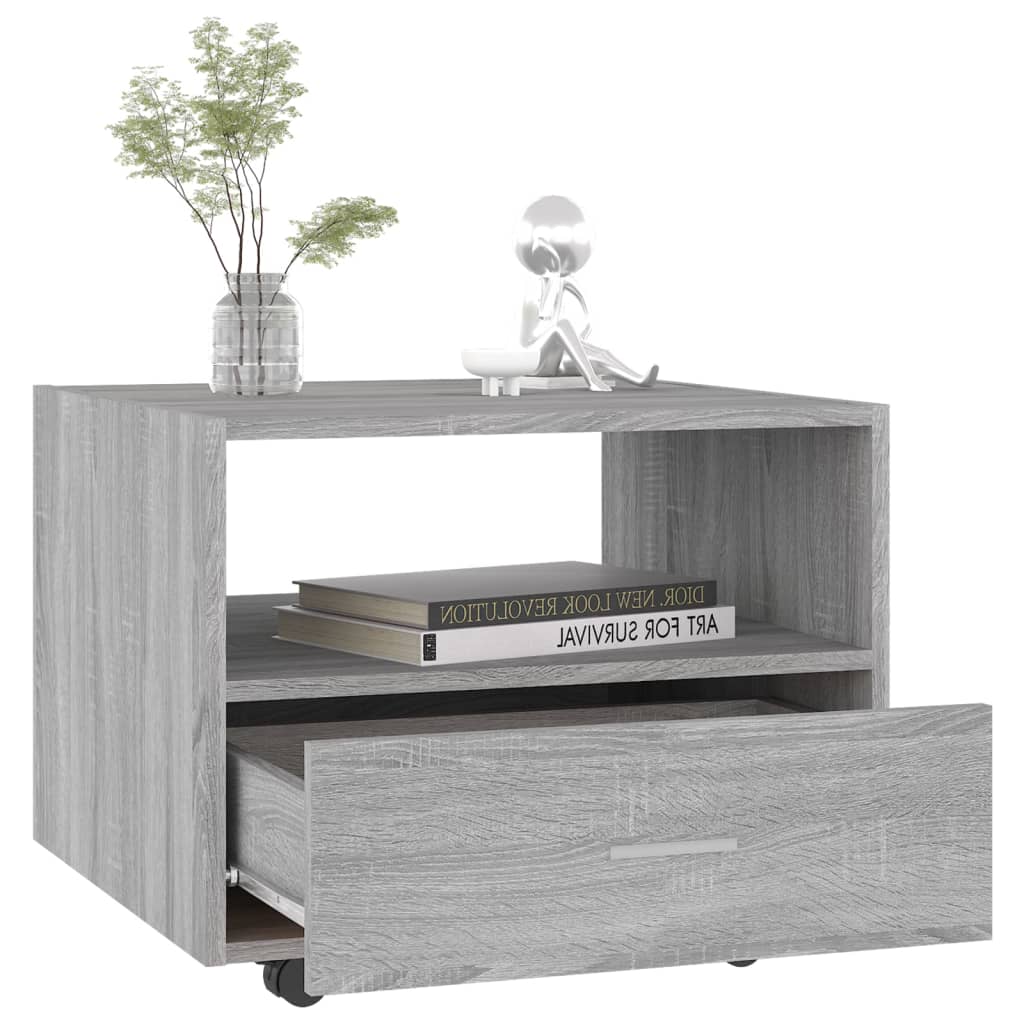 NNEVL Coffee Table Grey Sonoma 55x55x40 cm Engineered Wood-3