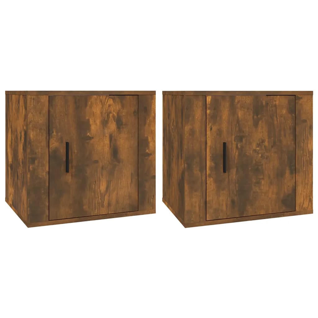 NNEVL Bedside Cabinets 2 pcs Smoked Oak 50x39x47 cm-1