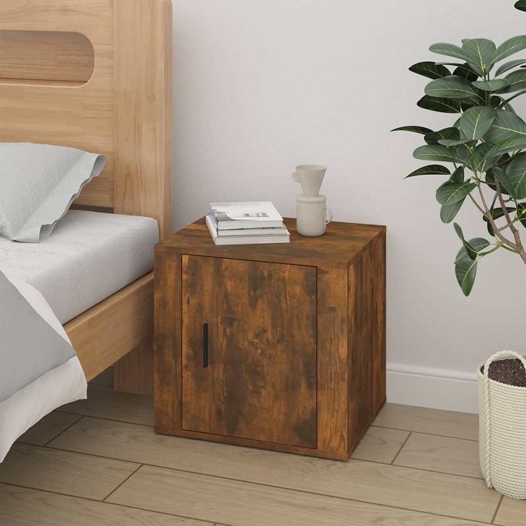 NNEVL Bedside Cabinets 2 pcs Smoked Oak 50x39x47 cm-2