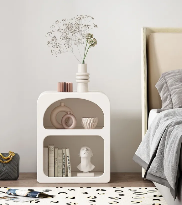 Elegant Bedside Table for Bedroom Makeup and Storage-1