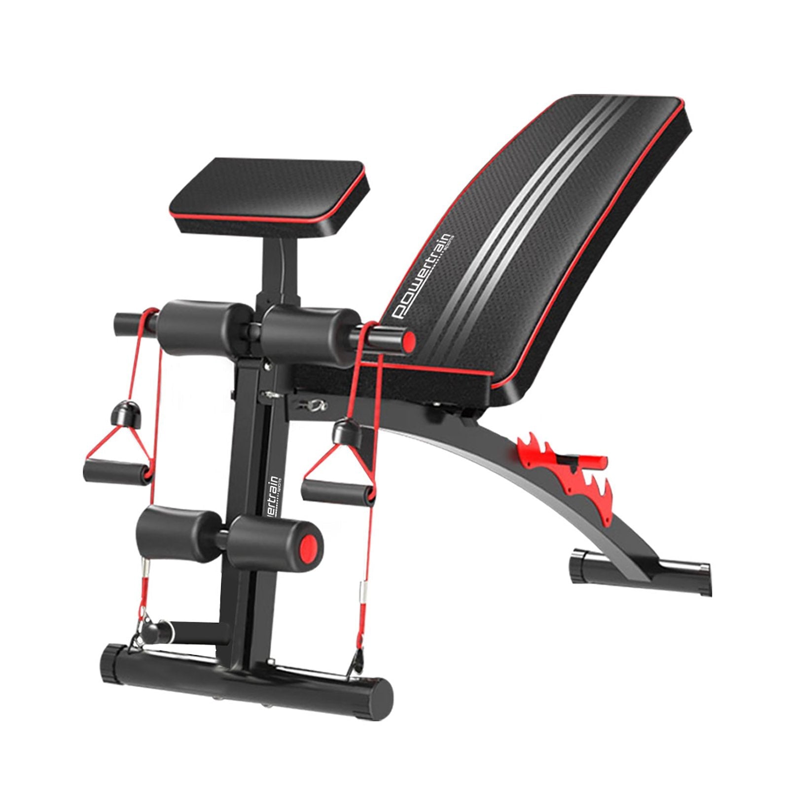 NNEDSZ Powertrain Adjustable FID Home Gym Bench with Preacher Curl Pad-0