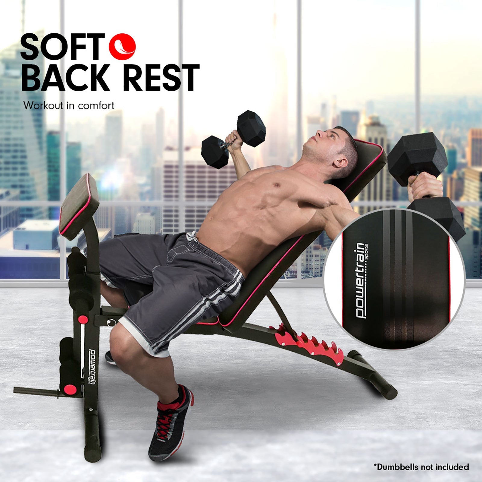 NNEDSZ Powertrain Adjustable FID Home Gym Bench with Preacher Curl Pad-4