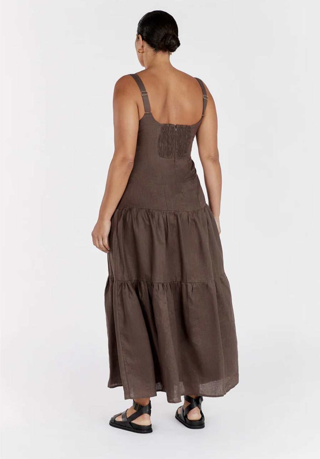 Brown Linen Dress | Maxi Dress | Linen Dress | Linen Clothing | 100% Organic Linen-2