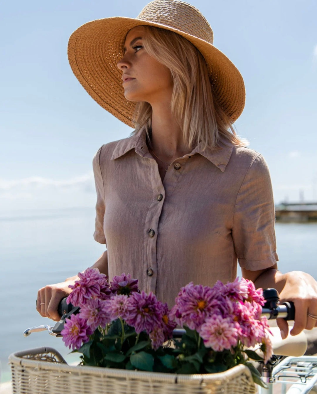Beige Linen Shirt Maxi Dress | Maxi Dress | Linen Dress | Linen Clothing | 100% Organic Linen-0