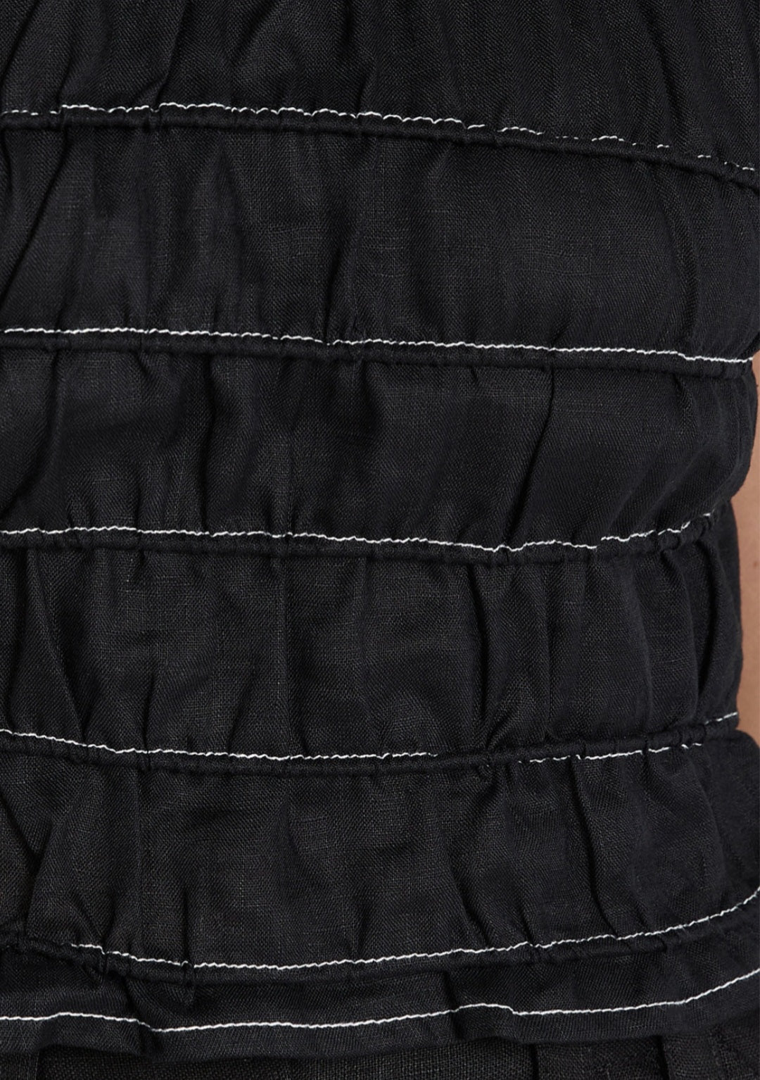 Black Linen Top | Linen Top | Crop Top | Summer Top | Smocking Top-1